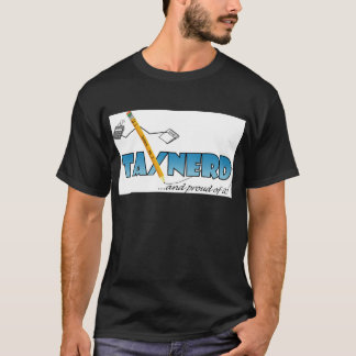 Camiseta oscura básica del empollón del impuesto