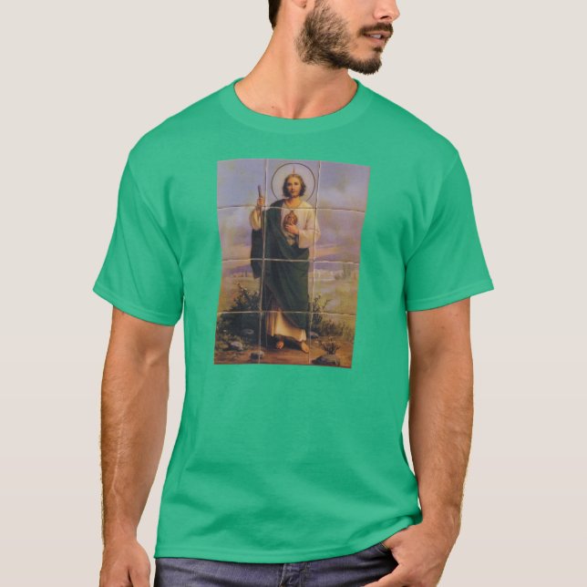 Camiseta oscura básica, JUDAS negro del SAN (Anverso)