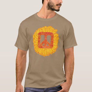 Camiseta oscura básica para la paz que llama