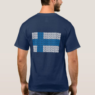 Camiseta oscura básica trasera de Sisu