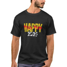 Camiseta Oscura Básica Unisex - Feliz Año Nuevo 20