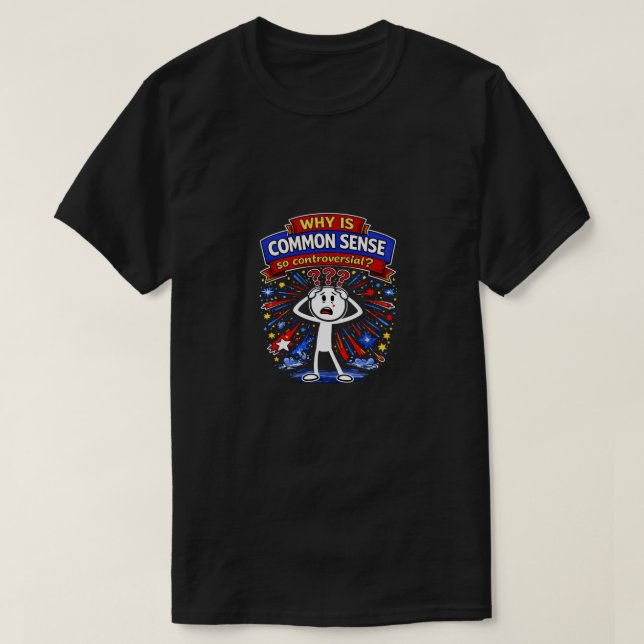 Camiseta oscura Common Sense (10b) (Diseño del anverso)