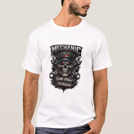 Camiseta oscura de calavera de mecánico Death Befo