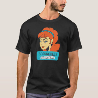 Camiseta oscura de canallas masculinas