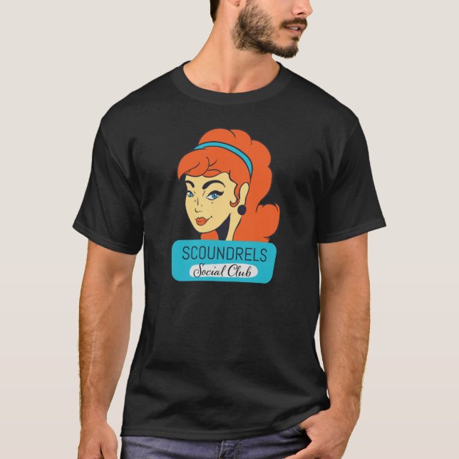 Camiseta oscura de canallas masculinas (Anverso)
