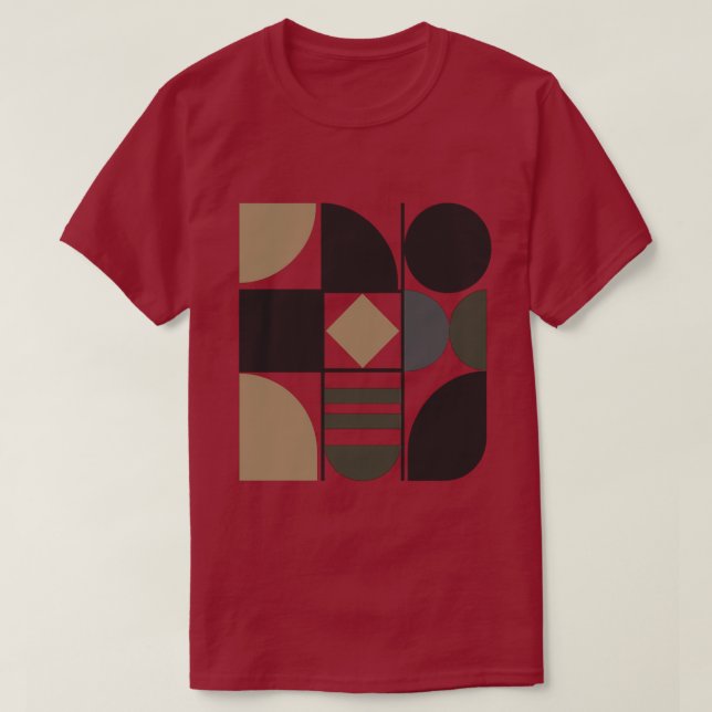 Camiseta oscura de formas surtidas (Diseño del anverso)