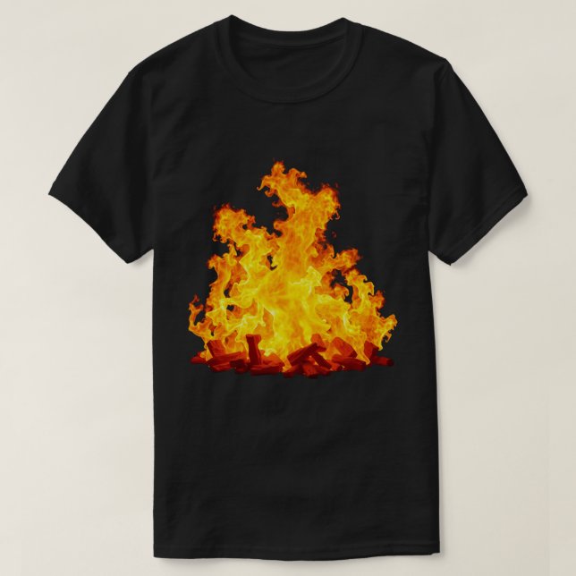 Camiseta Oscura De Fuego Deslumbrante (Diseño del anverso)