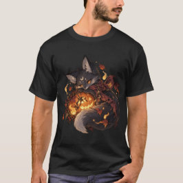 Camiseta oscura de Halloween Linterna Zorro