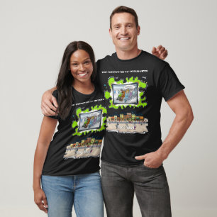 Camiseta oscura de humor absurdo situacional Bad R