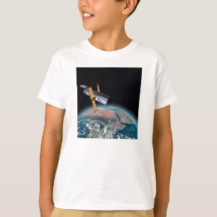 Camiseta oscura de la astronomía del telescopio