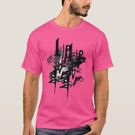 Camiseta oscura de los hombres de la Ciudad del Es