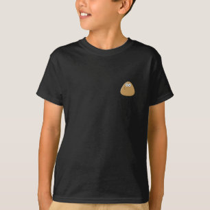 Camiseta oscura de los niños con el icono de Pou