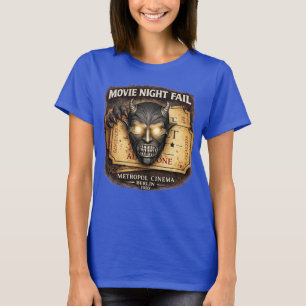 Camiseta oscura de mujer "Fracaso de noche de cine