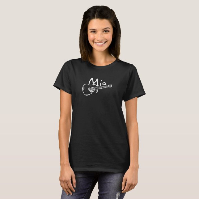 Camiseta oscura de mujer Mia (Anverso completo)