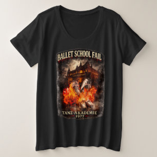 Camiseta oscura de mujer plus size Fracaso en la e