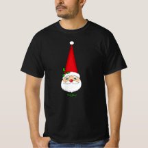 Camiseta oscura de Navidad con sombrero de cono ro