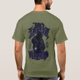 Camiseta oscura de streetwear gótico de cuervo C