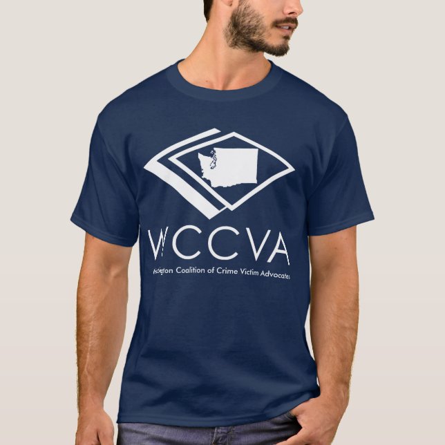 Camiseta oscura de WCCVA - logotipo grande con (Anverso)