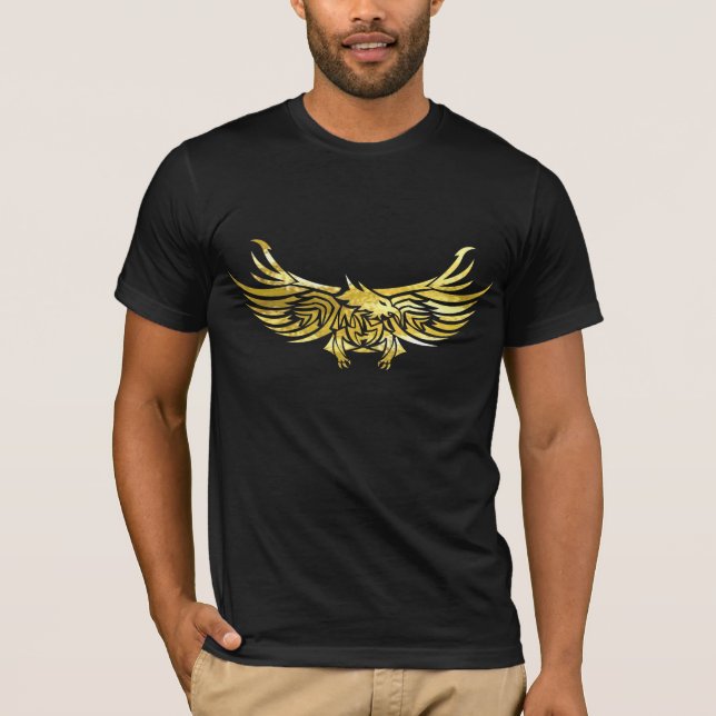 camiseta oscura del águila 2 tribales (Anverso)