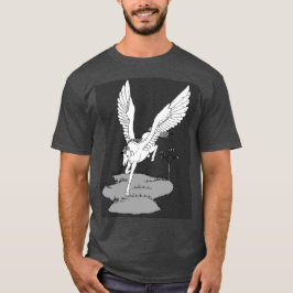 Camiseta oscura del caballo de vuelo