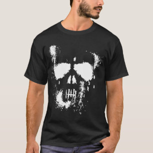 Camiseta (oscura) del cráneo del Grunge