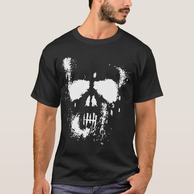 Camiseta (oscura) del cráneo del Grunge (Anverso)