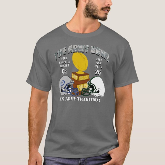 Camiseta oscura del cuenco del ejército (Anverso)