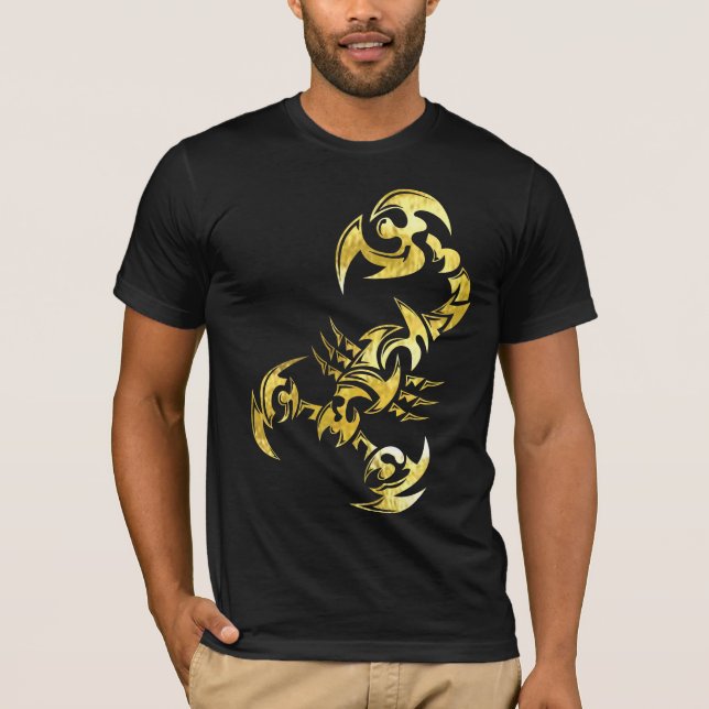 camiseta oscura del escorpión 2 tribales (Anverso)