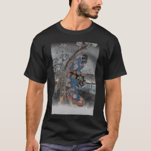 Camiseta oscura del geisha de la nieve