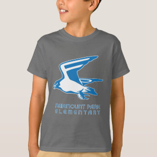 Camiseta oscura del halcón con el gráfico ligero