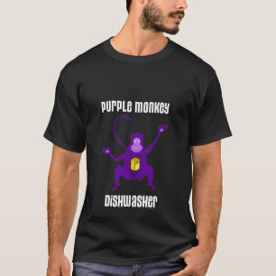 CAMISETA OSCURA DEL LAVAPLATOS PÚRPURA DEL MONO