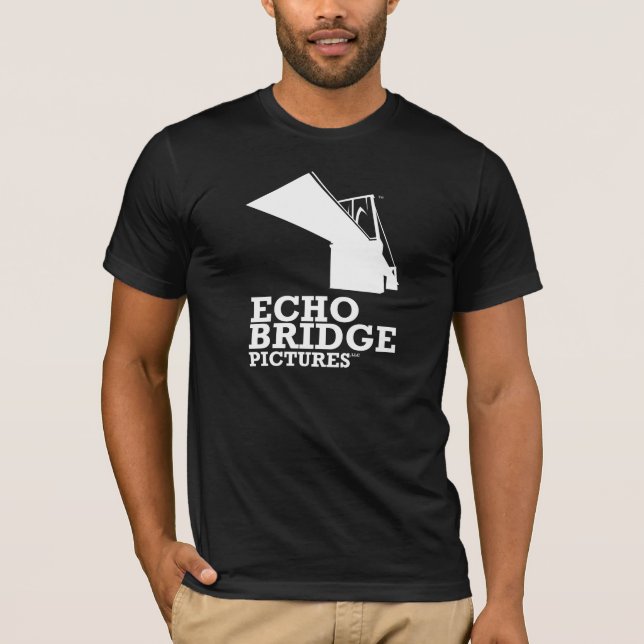 Camiseta oscura del puente del eco (hombres) (Anverso)
