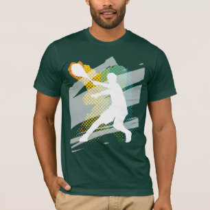 Camiseta oscura del tenis de los hombres