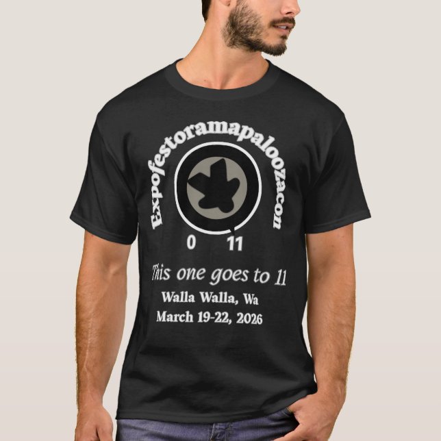 Camiseta oscura EFORP 11 negra Meeple (Anverso)
