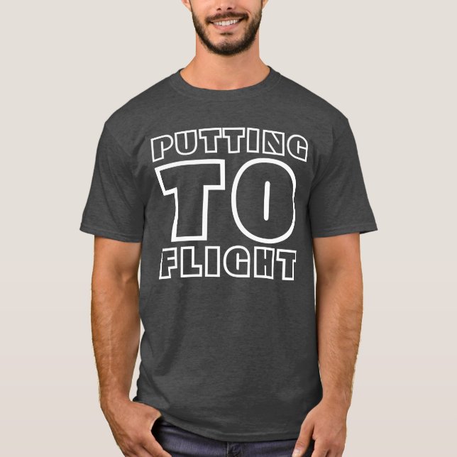 Camiseta oscura en vuelo (Anverso)