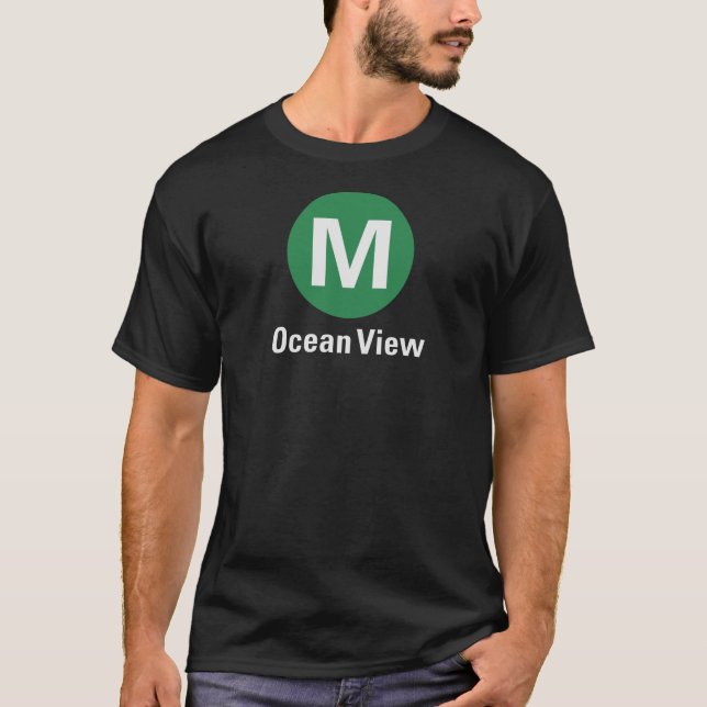 Camiseta oscura M Ocean View (Anverso)