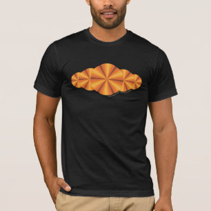 Camiseta oscura naranja de ilusión óptica para hom