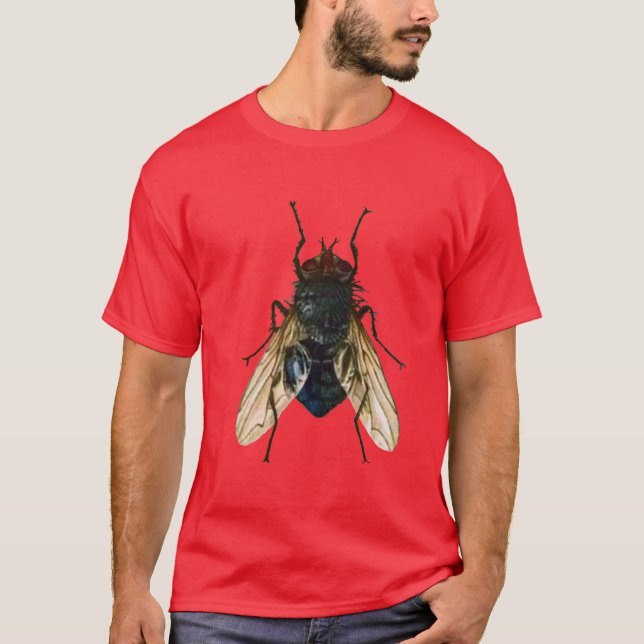Camiseta oscura o ligera de la mosca de la casa (Anverso)
