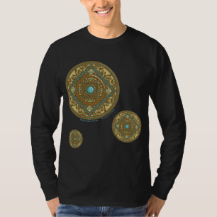 Camiseta oscura para hombre con Mandala de Piscis