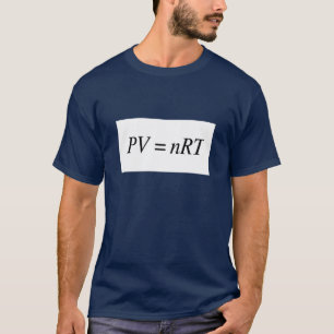 Camiseta oscura para hombre de la ley de gas ideal
