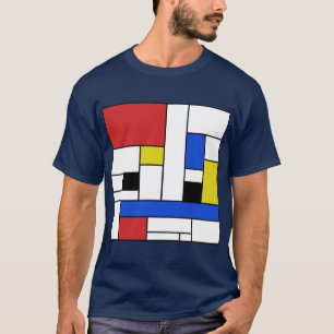Camiseta oscura para hombre Mondrian Lines