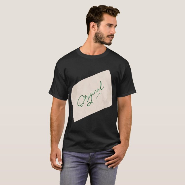 Camiseta oscura para hombre Original 1 (Anverso completo)