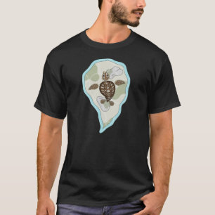 Camiseta oscura para hombres de Callie la tortuga