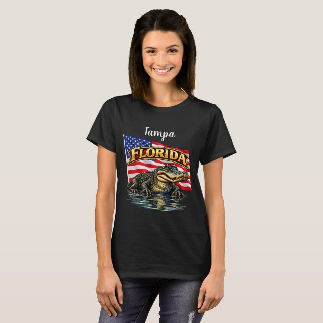 Camiseta oscura para mujer de Florida (Anverso completo)