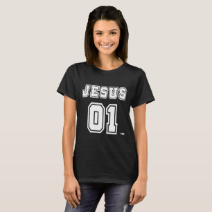 Camiseta oscura para mujer de Jesús 01. ¡Jesús