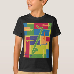 Camiseta oscura para niños Colorblocks