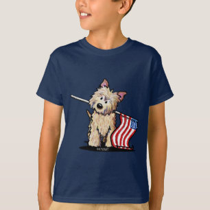Camiseta oscura para niños con Cairn Terrier de EE