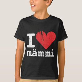 Camiseta oscura para niños I Love Mämmi