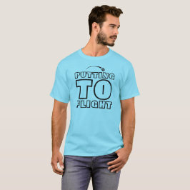 Camiseta oscura que sale volando