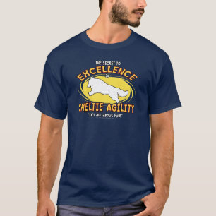 Camiseta oscura secreta de Sheltie de la agilidad